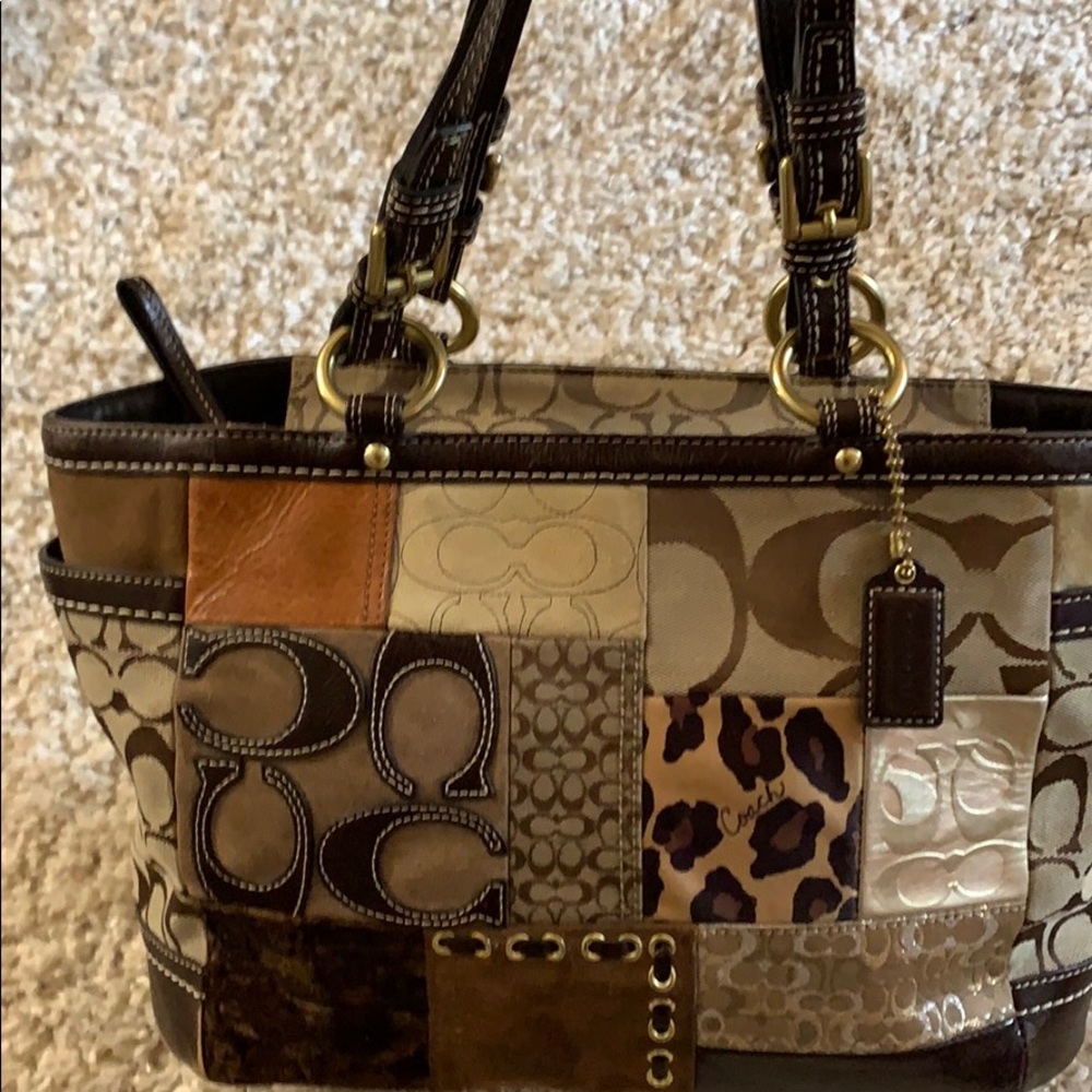 Coach authentic patchwork handbag